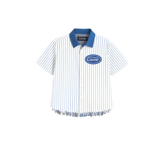 CAVOIR Pinstripe Button-Up